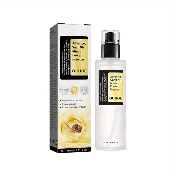 Snail Mucin Power Essence Moisturiser, 100ml Snail Mucin Essence Repairing Hyaluronic Acid Essence, Hydrating Serum