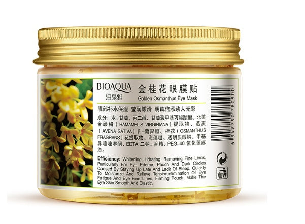 80 Pcs Bottle Gold Osmanthus Eye Mask Women Collagen Gel Whey Protein Face Care Sleep Patches Health Mascaras De Dormir